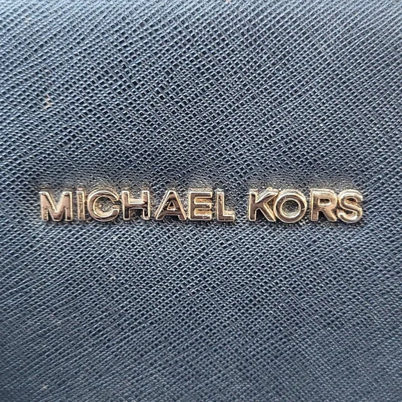 Michael Kors Hope Messenger Large Black Gold Purse